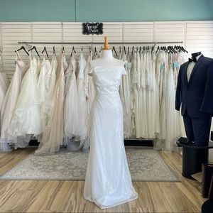 Sequined Off-the-Shoulder Dress